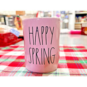 NEW RAE DUNN Happy Spring Pink Peony Scented Candle